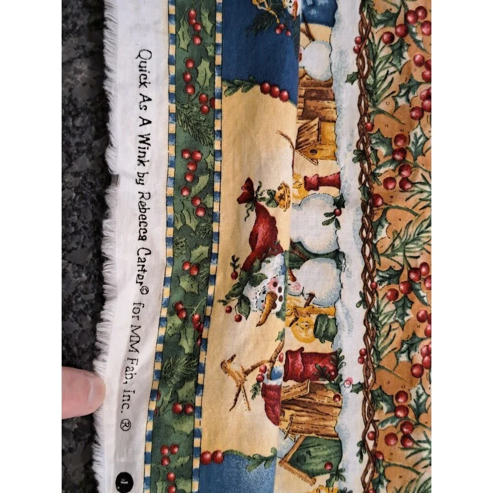 VTG Quick as a Wink by Rebecca Carter for MM Fab Christmas Fabric 67.5